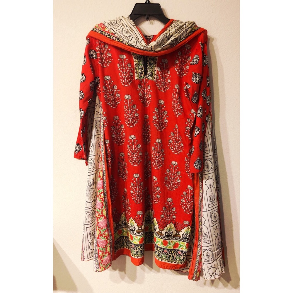 Pakistani Designer Thredz Shirt dupatta size L
